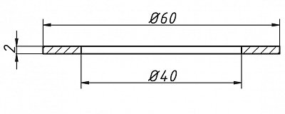Прокладка решетки бел. Ф40 ОРИО П-1000 (100/1уп)
