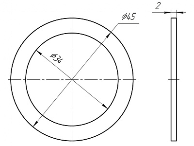 АНИ  M022  Прокладка плоская для сифона 1"1/2 (в упак. 30шт)