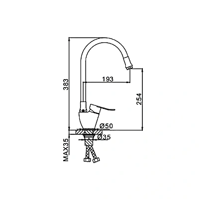 Корпус смесителя для кухни Frap F41990