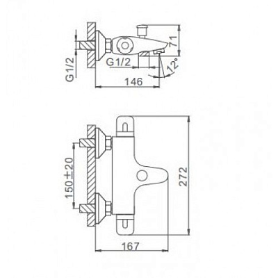 Термостатический смеситель Frap F3051
