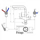 Смеситель для кухни со встроенным фильтром (краном) под питьевую воду Frap FX43752-21