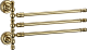 Полотенцедержатель поворотный 3-ной (ЗОЛОТО) GANZER (20/1шт) 31013-E 