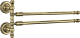 Полотенцедержатель поворотный 2-ной (БРОНЗА) GANZER  (10/1шт) 31012-D 