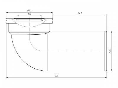 АНИ  W9220 Труба фановая 110x90°  (15/1шт)