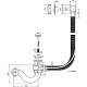 2408 Сифон для ванны+переливом ПОЛ/АВТ ОРИО(25шт)