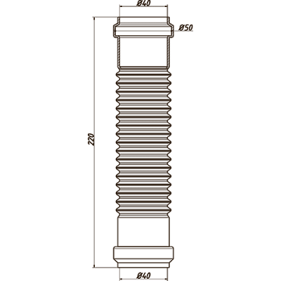 ОКГ-40 Отвод канализац. гибкий  40  ОРИО (180шт)