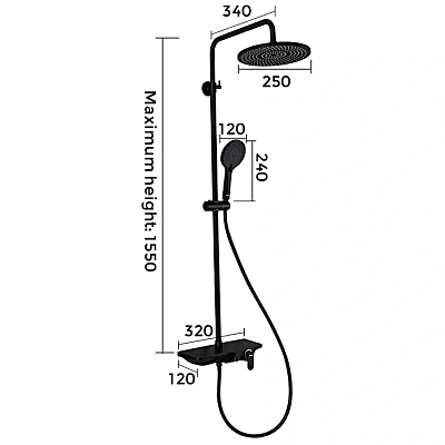 Душевая стойка со смесителем Gappo G2495-5