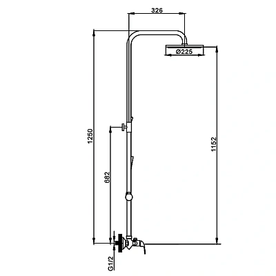 Душевая стойка со смесителем Frap F2449-20