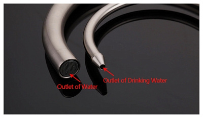 Смеситель для кухни со встроенным фильтром (краном) под питьевую воду Gappo G4398-10