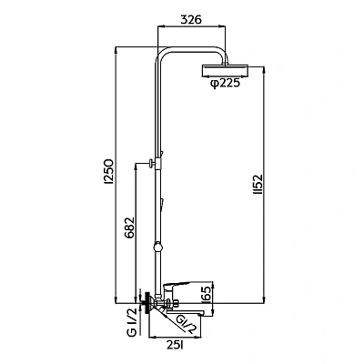 Душевая стойка со смесителем Frap F2449-6