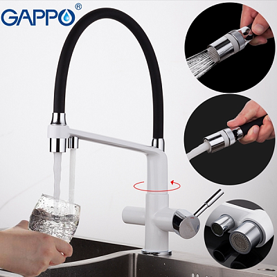 Смеситель для кухни с гибким изливом Gappo G4398-9
