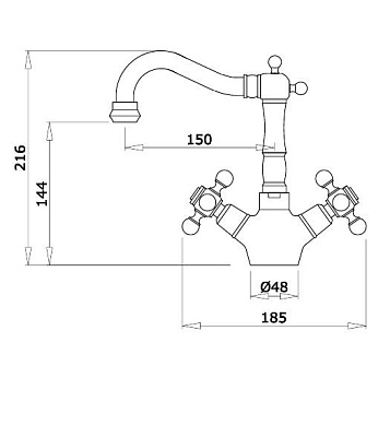 Смеситель для раковины Ganzer Konstantin GZ 09012E золото